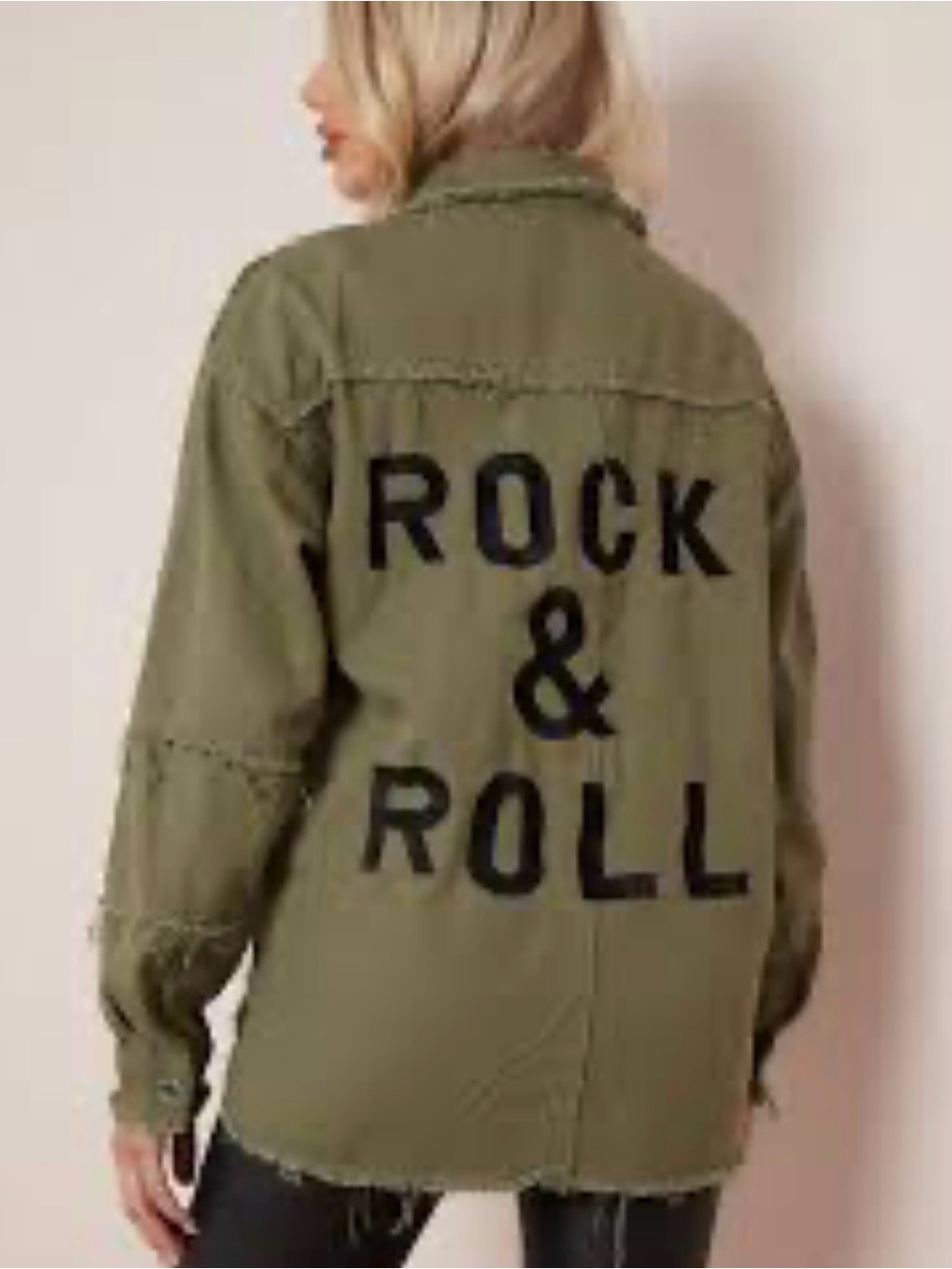 Elan Olive Green 'Rock & Roll' Utility Jacket